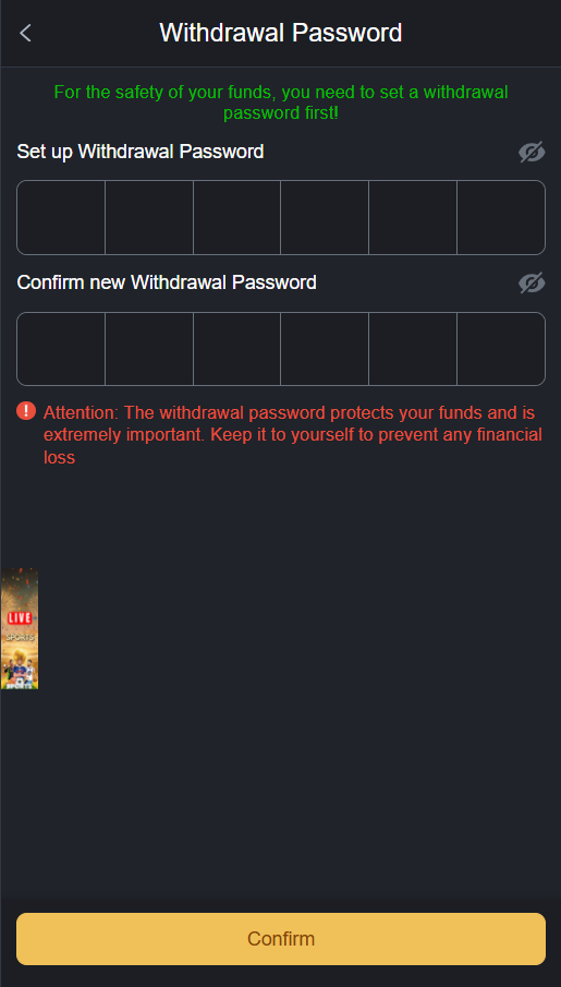 m999 game Withdraw